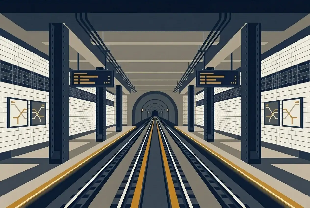 Scroll-world scene: subway
